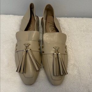 Zara Women's Beige Neutral Tassel Loafers Sz 38 7 NWOT’s